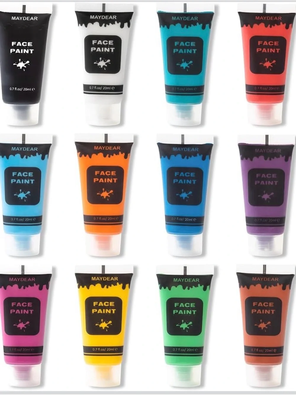 Face Paint Set - Assorted Colors (12 Pack)